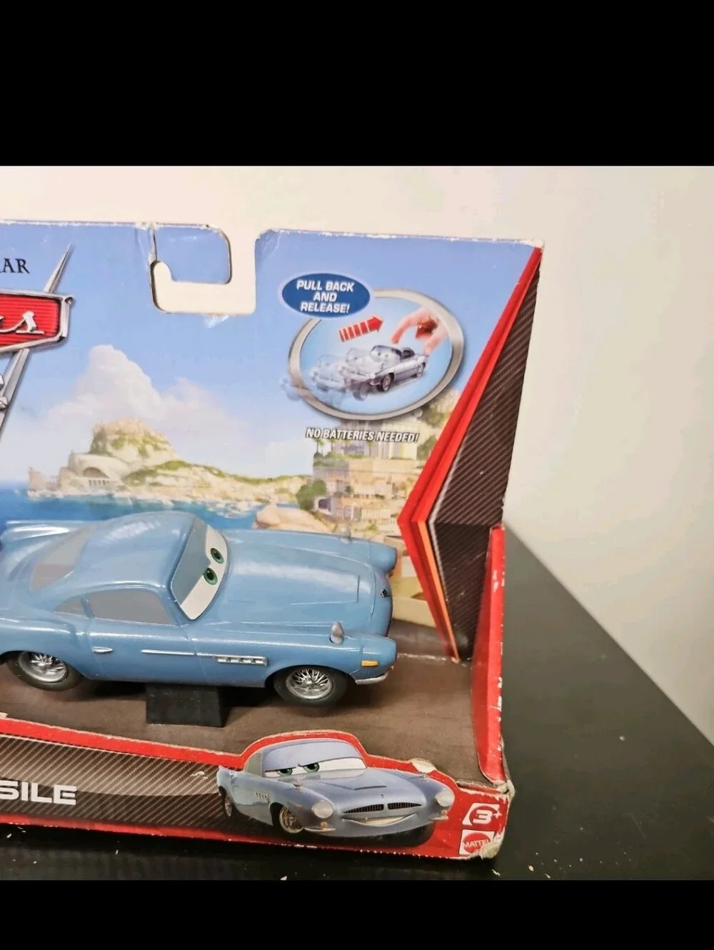 Disney Cars 2 FINN MCMISSILE Pullback Retrofriction 2010 Blue Car V3005
